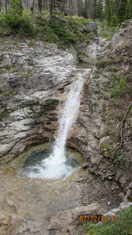 Waterfall on way down Buller trail