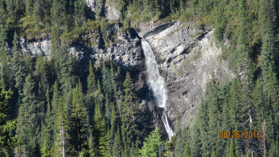 French Creek waterfall from  a           distance