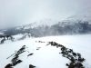 Blowing snow looking across at Crystall Ridge