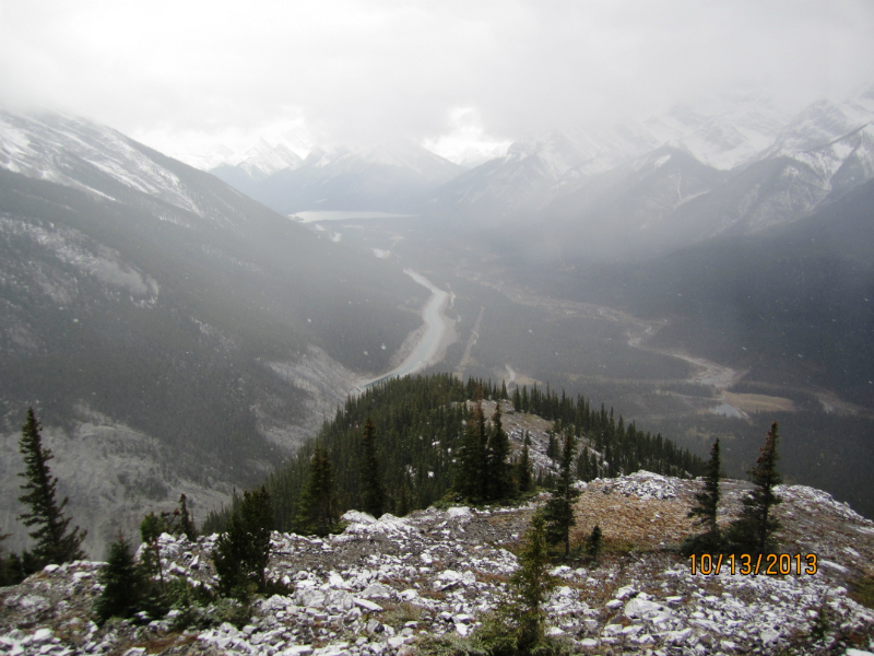 View back to the Spray Lakes Canal